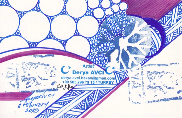 Postkarte Mail-Art Derya AVCI