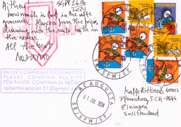 Postkarte Rückseite Roberto Keppler